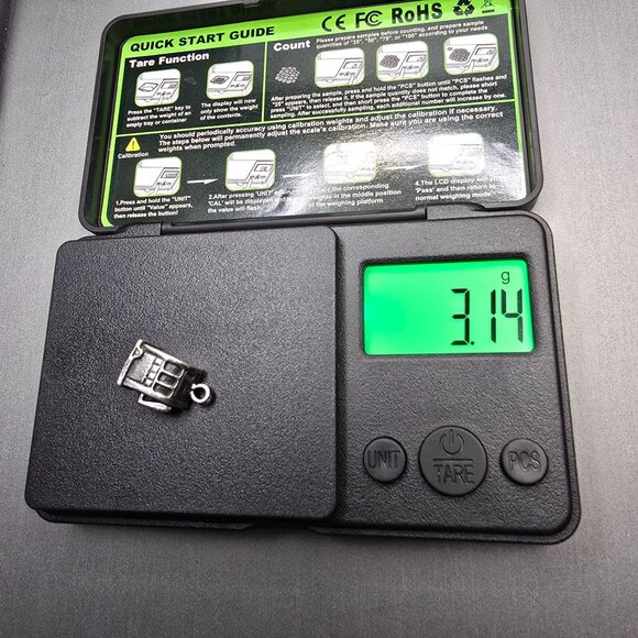 VTG Sterling Silver Slot Machine Charm 5/8" Hollow Figural Gambling Pendant - Picture 9 of 10